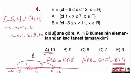 MATEMATİK SORULARININ ÇÖZÜMLERİ