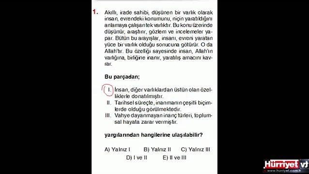 DİN KÜLTÜRÜ VE AHLAK BİLGİSİ SORULARININ ÇÖZÜMLERİ
