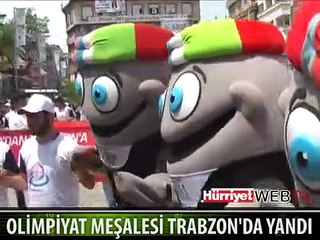OLİMPİYAT MEŞALESİ TRABZON'DA YANDI