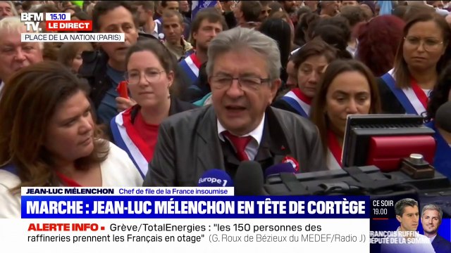 Jean-Luc Mélenchon: Ce sont les patrons, les raffineurs qui bloquent le pays
