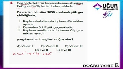 KİMYA SORULARININ ÇÖZÜMLERİ