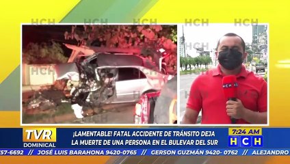 Descargar video: Conductor pierde la vida tras fatal accidente de tránsito en bulevar del Sur en San Pedro Sula