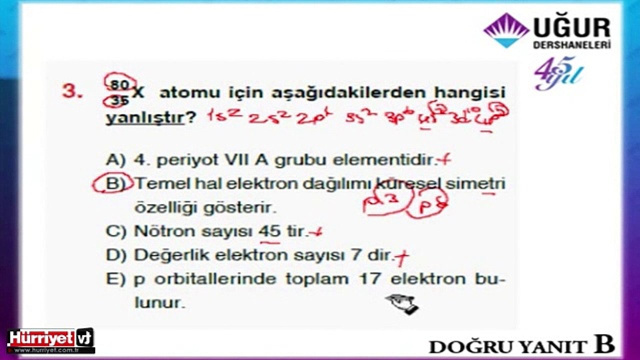 KİMYA SORULARININ ÇÖZÜMLERİ