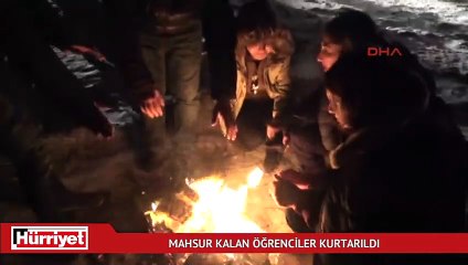 Mahsur kalan öğrenciler 2 saatte kurtarıldı