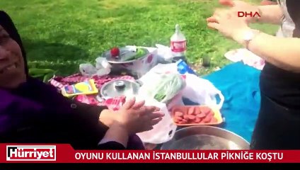 Oyunu kullanan İstanbullular pikniğe koştu