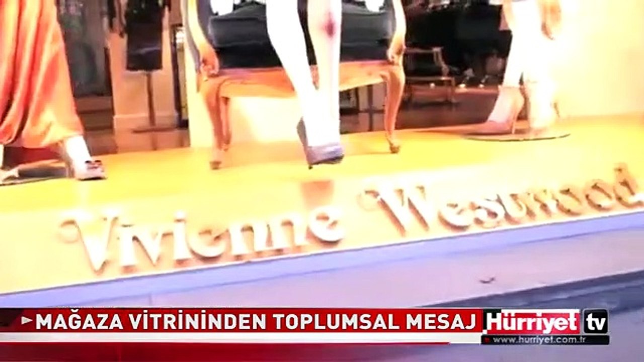MAĞAZA VİTRİNİNDEN TOPLUMSAL MESAJ