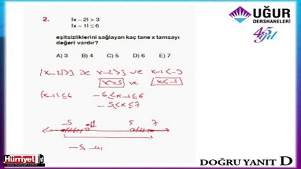 MATEMATİK SORULARININ ÇÖZÜMLERİ