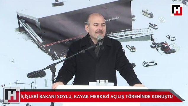 İçişleri Bakanı Soylu, Kayak Merkezi açılış töreninde konuştu
