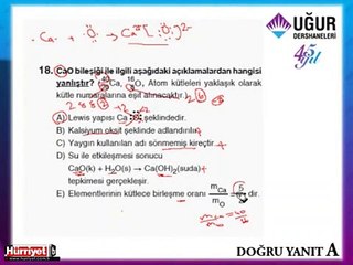 KİMYA SORULARININ ÇÖZÜMLERİ