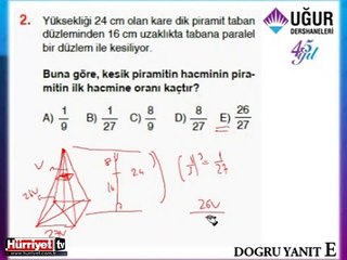 GEOMETRİ SORULARININ ÇÖZÜMLERİ