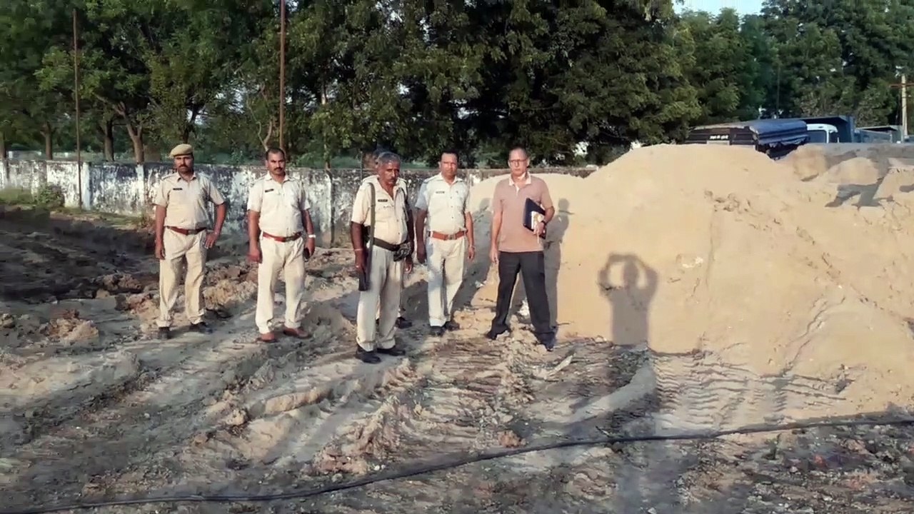यहां खनिज विभाग की बड़ी कार्रवाई, जब्त किया बजरी का स्टॉक