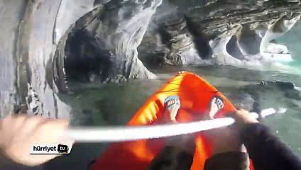 Dünyada kanoyla gidilecek en güzel yer: Marble Caves