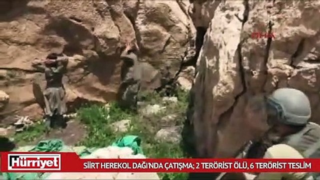 Siirt Herekol Dağı'nda çatışma 2 terörist ölü, 6 terörist teslim
