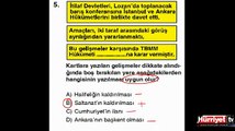 İNKILAP TARİHİ VE ATATÜRKÇÜLÜK SORULARININ ÇÖZÜMLERİ