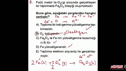 KİMYA SORULARININ ÇÖZÜMLERİ