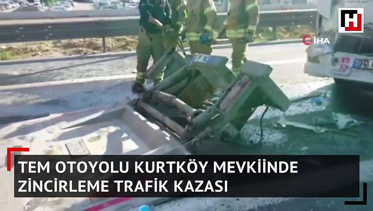 Tem otoyolu Kurtköy mevkiinde zincirleme trafik kazası