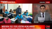 Son dakika: Milli Eğitim Bakanlığı'ndan yüz yüze eğitim açıklaması