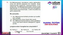 DİN KÜLTÜRÜ SORULARININ ÇÖZÜMLERİ