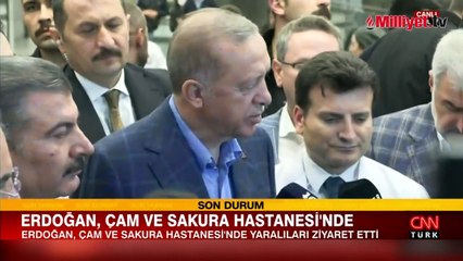 Cumhurbaşkanı Erdoğan'dan yaralı madencilere ziyaret