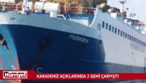 Kilyos açıklarında Rus savaş gemisi kargo gemisiyle çarpıştı