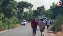 İzmir’in Urla ve Menderes ilçelerinde ormanlık alanlarda yangın çıktı