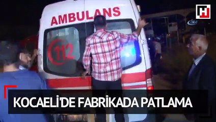 Kocaeli'de fabrikada patlama