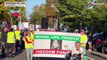 Protestors march through Washington, DC streets in solidarity with Iran's protests