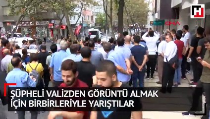 Video herunterladen: Kağıthane'de şüpheli valizden görüntü almak için birbirleriyle yarıştılar