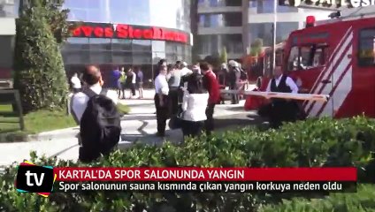 Kartal'da spor salonunda yangın
