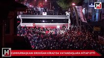 Cumhurbaşkanı Erdoğan, İzmir'in Kiraz ilçesinde vatandaşlara hitap etti
