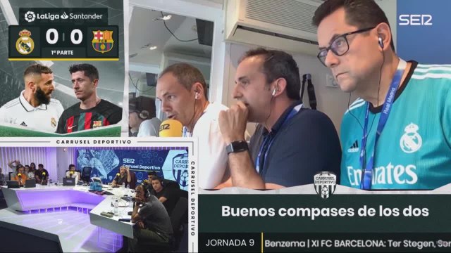 La reacción de Roncero a los dos goles en la primera mitad del Real Madrid al Barça