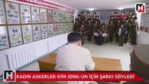 Kadın askerler Kim Jong-un için şarkı söyledi