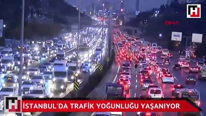 İstanbul'da trafik yoğunluğu yaşanıyor