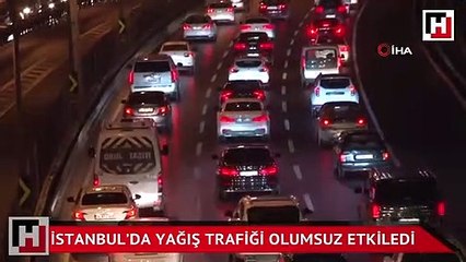 İstanbul’da yağış trafiği olumsuz etkiledi