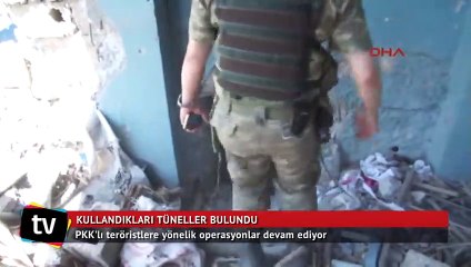 Nusaybin'de PKK'lı teröristlerin kullandıkları tüneller bulundu