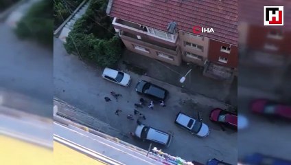 Şok cihazlı, demirli, sopalı meydan kavgası kamerada