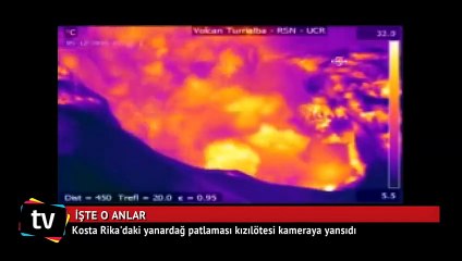 Kosta Rika'daki yanardağ patlaması kızılötesi kameraya yansıdı