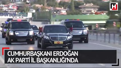 Cumhurbaşkanı Erdoğan Ak Parti İl Başkanlığı'nda