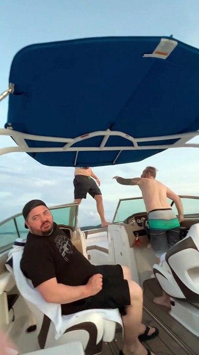 Backflip off Boat Goes Poorly on Guys Weekend