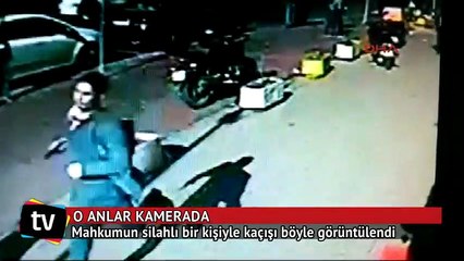 Mahkumun kaçışı kamerada