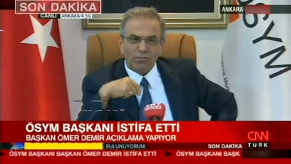 ÖSYM Başkanı istifa etti