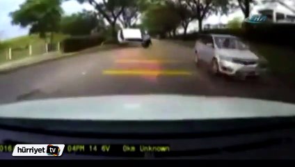 Talihsiz kaza kamerada