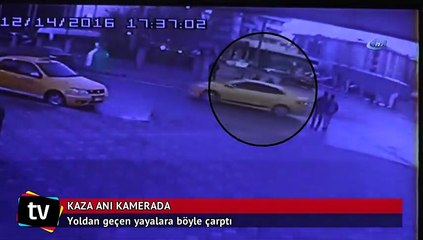 Yoldan geçen iki kadına böyle çarptı