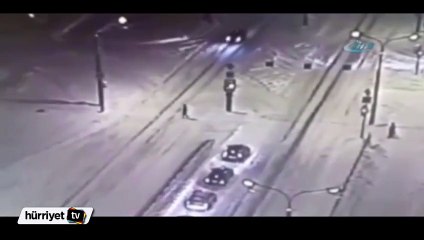 Metrelerce havaya uçtu! O anlar kamerada