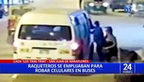 SJM: capturan a ladrones que robaban celulares en los buses de Lima Sur