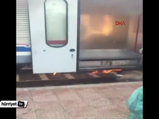 İzmir'de yolcu treninde yangın paniği