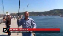 Termometreler 29 dereceyi gösterdi, İstanbullular sahillere akın etti