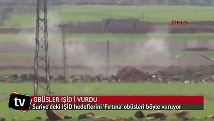 Kilis sınırındaki obüsler IŞİD'i vuruyor