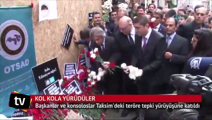 İstanbul’da teröre karşı kol kola yürüyüş