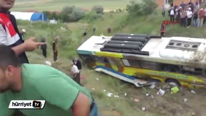 EGO otobüsü şarampole yuvarlandı